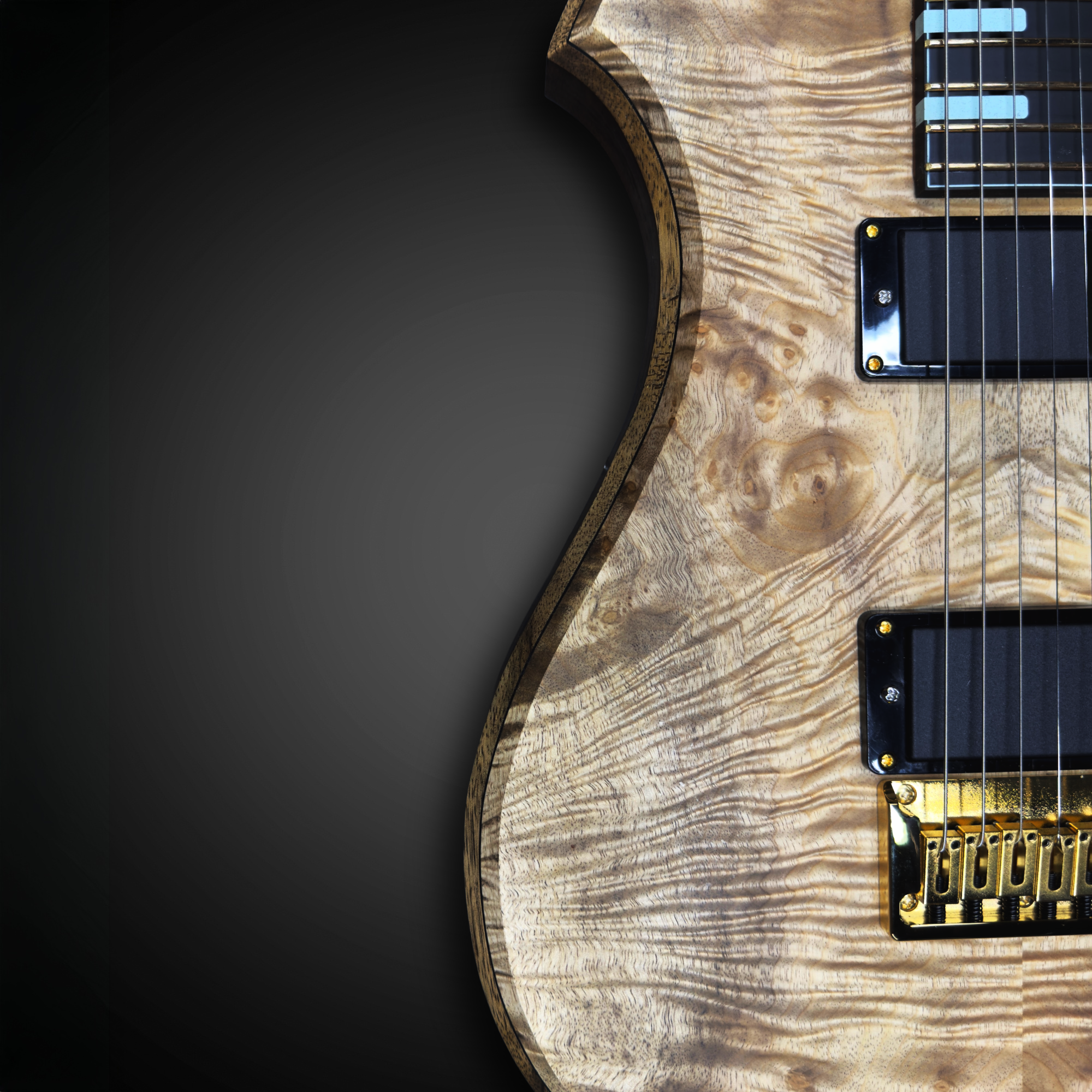 Boutique guitar closeup