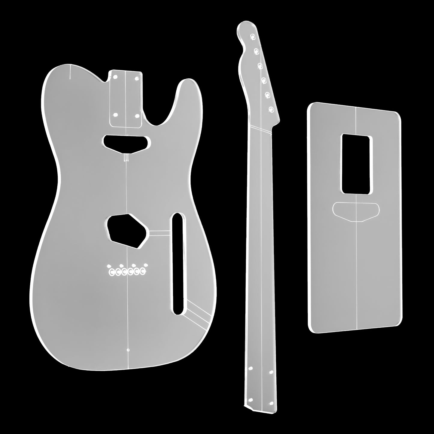 ScarlettCaster Tele- Full Template Kit